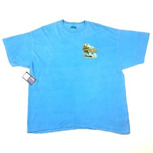 The Hawaiian Islands Maui Map Art Blue Tee T Shirt Size XXL 2XL